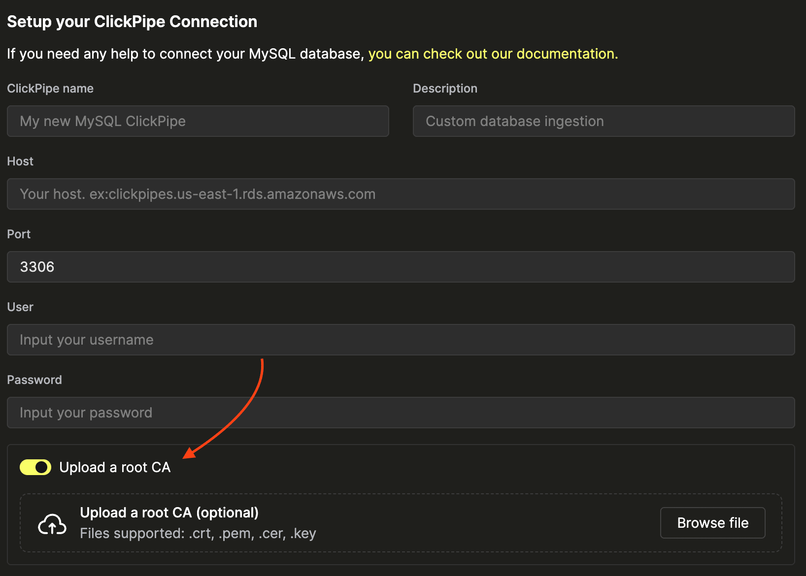 Using GCP MySQL Cert
